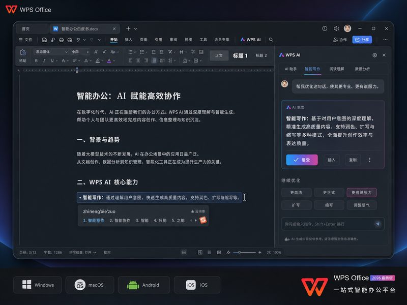 WPS AI自动生成PPT与大纲工作流展示